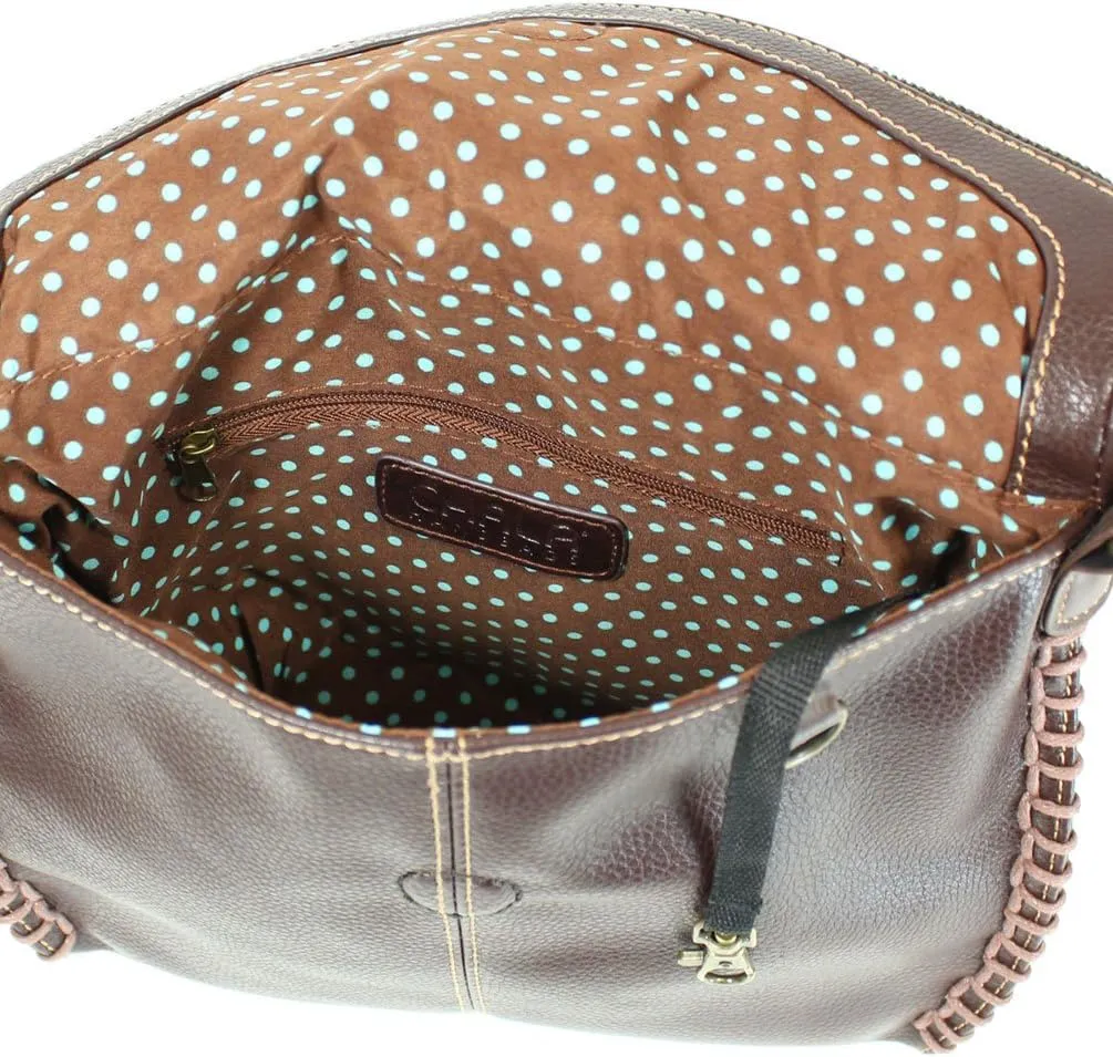 CHALA Charming Crossbody Bag With Flap Top and Zipper or Shoulder Handbag with Sea Turtle Keychain - 9 Colors