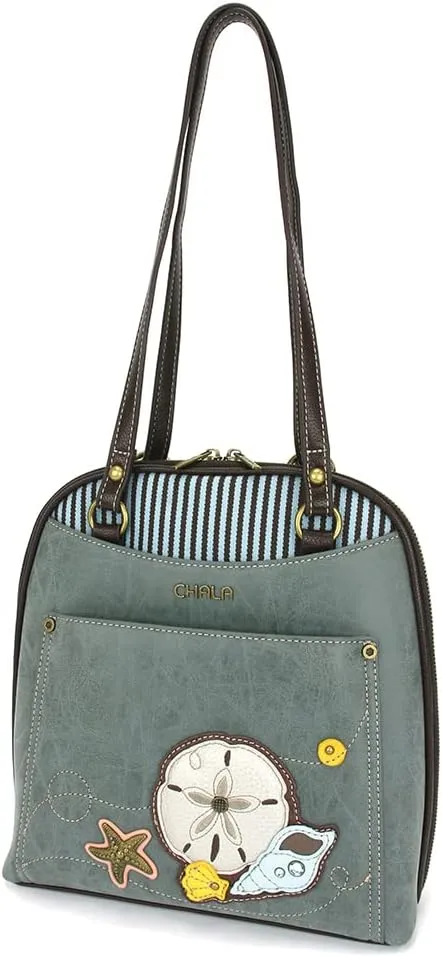 CHALA Convertible Backpack Purse - Women Convertible Shoulder Purse with Adjustable Strap