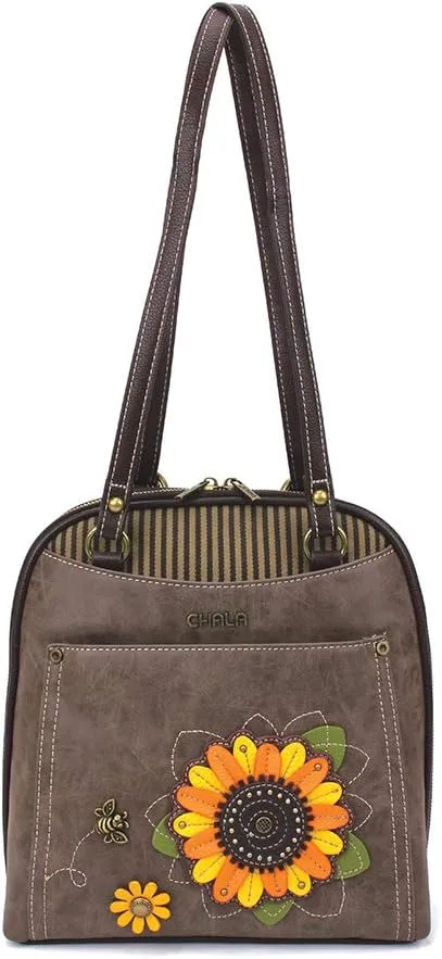 CHALA Convertible Backpack Purse - Women Convertible Shoulder Purse with Adjustable Strap