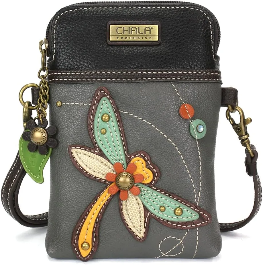 CHALA Dragonfly Cellphone Crossbody Handbag - Convertable Strap