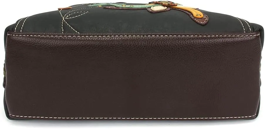 Chala Group Handbags Multi-Color Convertible Mini Backpack Purse (870) (Dragonfly_ BLACK)