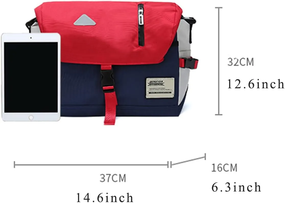 Classic Messenger Bag-Durable,Water-Resistant Small Messenger Laptop Bag for Men Women Crossbody Bike Satchel Message