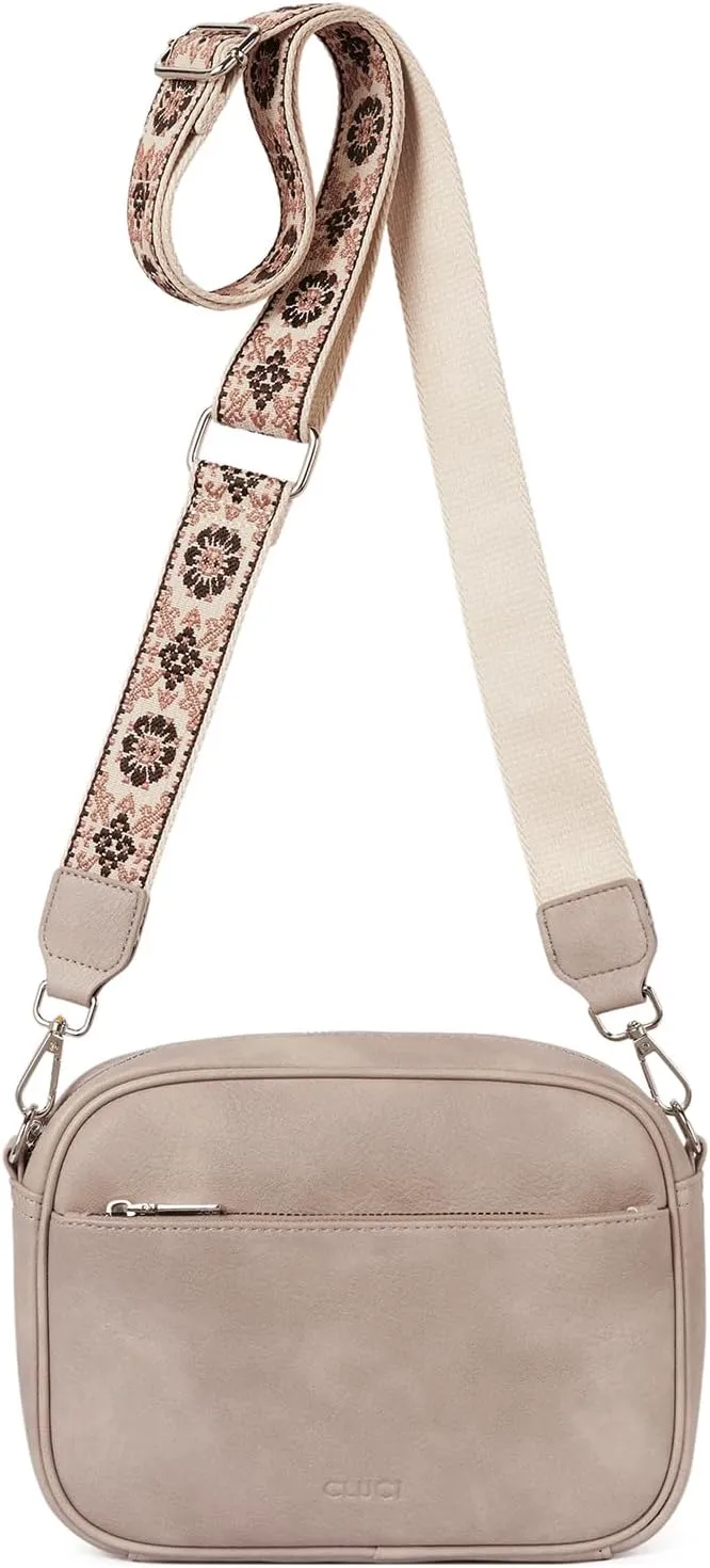 CLUCI Crossbody Bags for Women, Vegan Leather Shoulder Handbags，Purses for Women with Adjustable Wide Strap