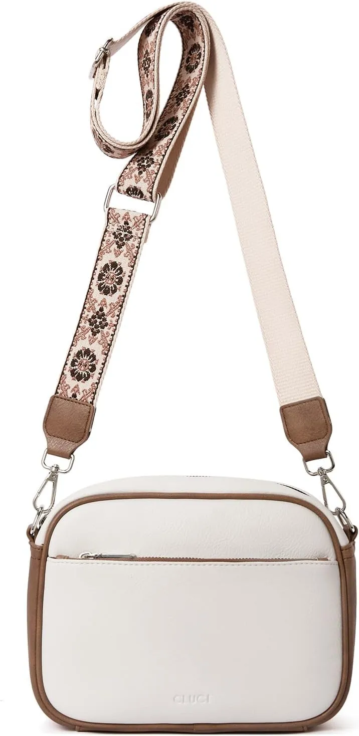 CLUCI Crossbody Bags for Women, Vegan Leather Shoulder Handbags，Purses for Women with Adjustable Wide Strap