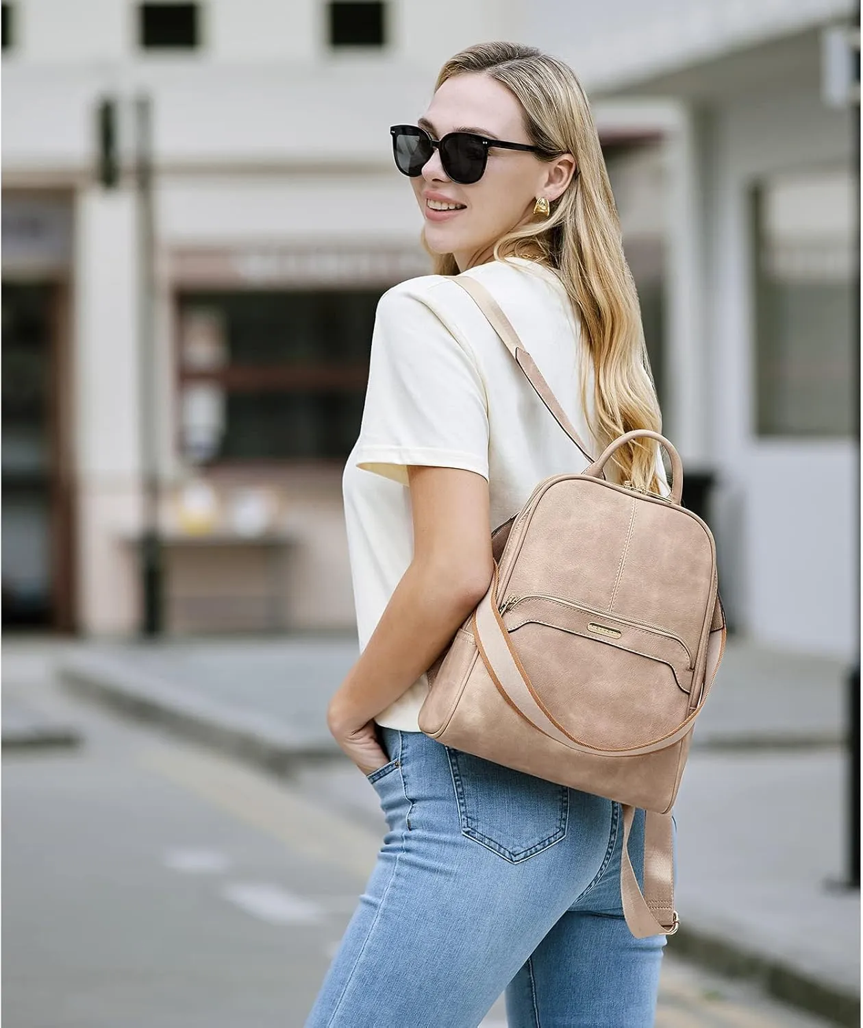 CLUCI Womens Backpack Purse Travel Backpack Leather Convertible Ladies Designer Daypack Shoulder Bags