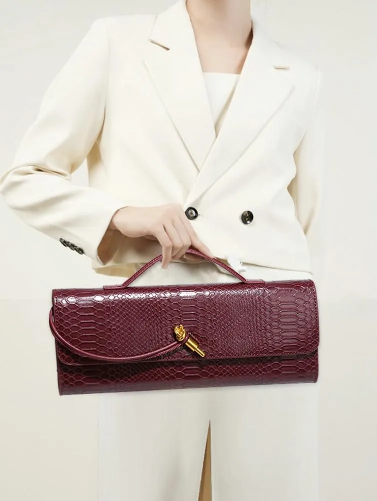 Clutch Purses for Women PU Leather Evening Bag Woven Clutch Trendy Purse Crossbody Bags Cute Handbag Shoulder Bag