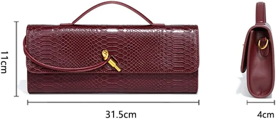 Clutch Purses for Women PU Leather Evening Bag Woven Clutch Trendy Purse Crossbody Bags Cute Handbag Shoulder Bag