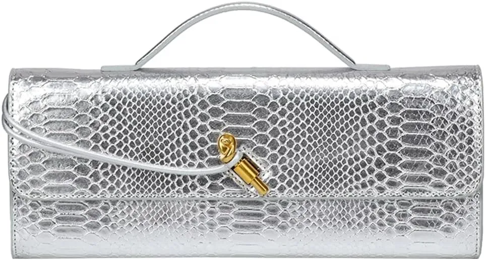Clutch Purses for Women PU Leather Evening Bag Woven Clutch Trendy Purse Crossbody Bags Cute Handbag Shoulder Bag