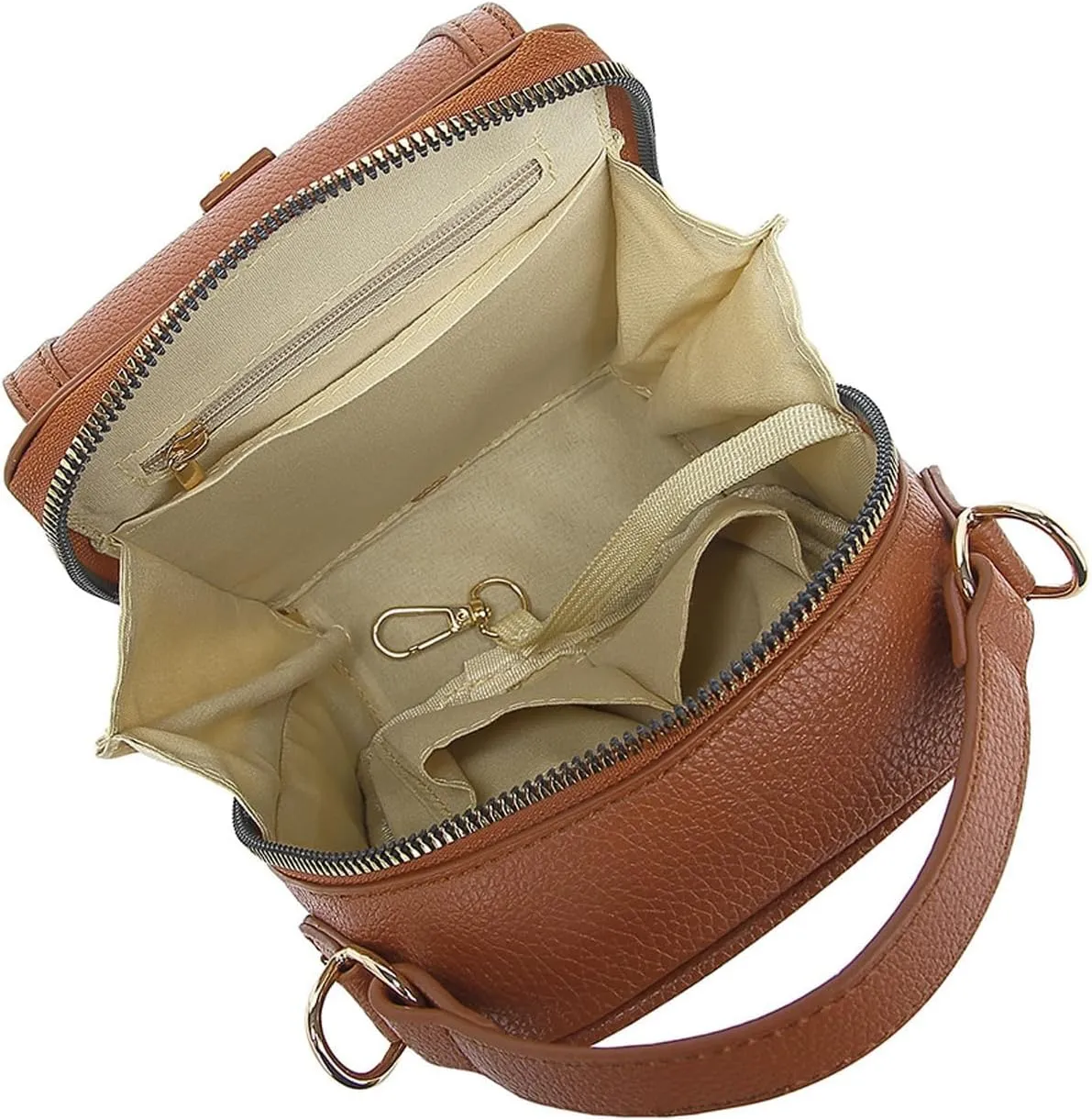 Collaborate Crossbody Leather Bag, Mini Cell Phone Pouch with Card Slots, Retro Small Purse, Adjustable Strap Handbag
