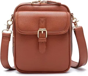 Collaborate Crossbody Leather Bag, Vintage Large Purse with Compartments, Messenger Bag with Card Slots