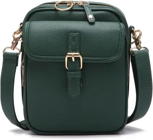 Collaboraten & UrvashiCrossbody Crossbody Leather Bag,Vintage Double Layer Large Capacity Mini Cross Body Bags