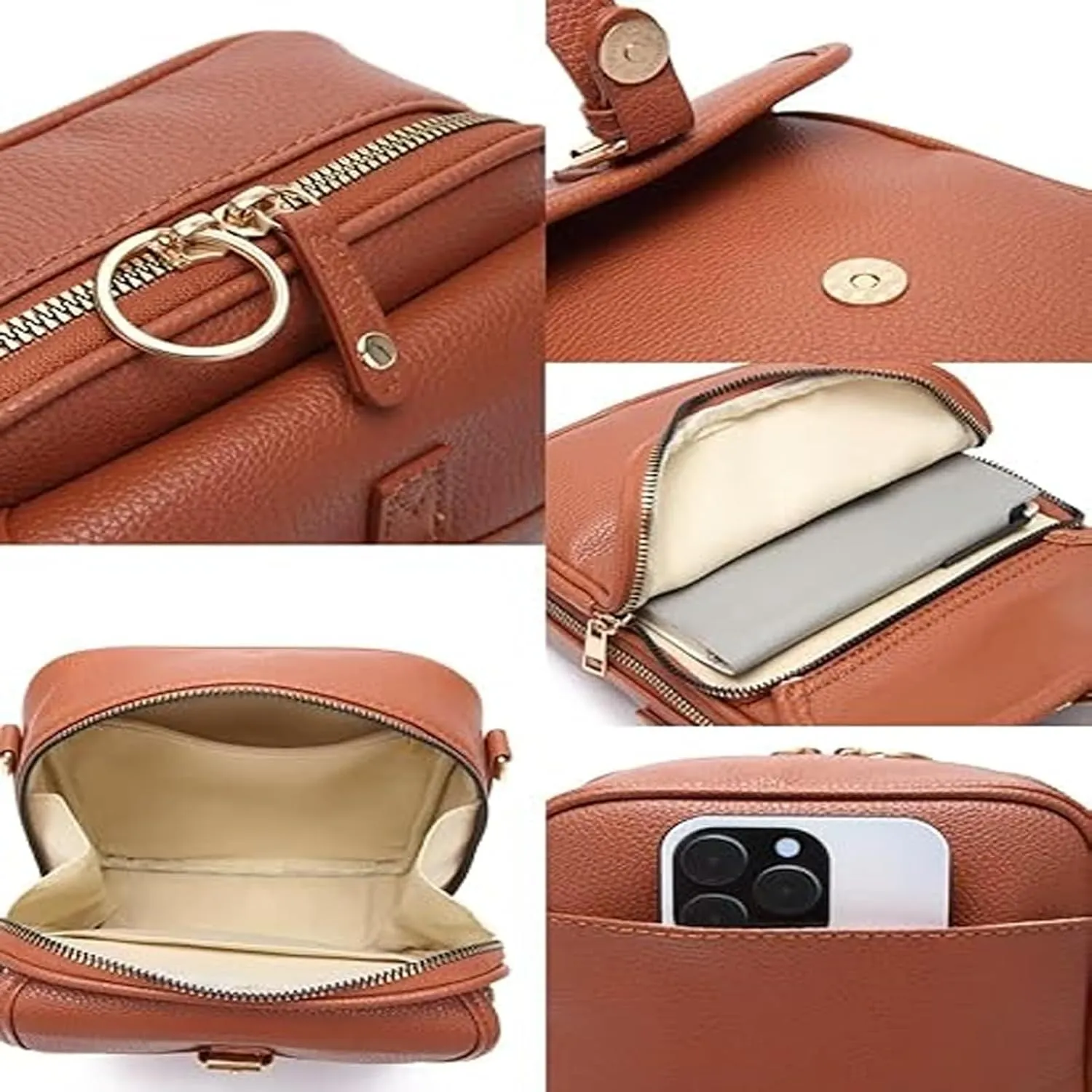 Collaboraten1 Crossbody Leather Bag, Collaborateam Urvashi Collaboration Tojoyride Anti Theft Shoulder Bags for Women Travel