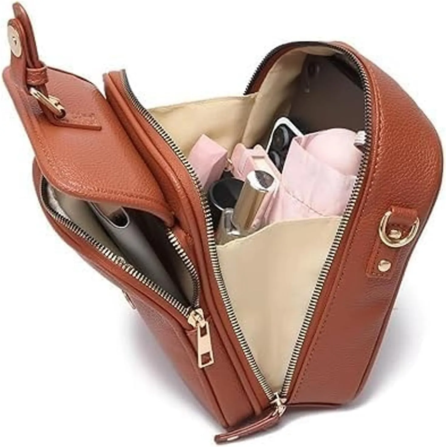 Collaboraten1 Crossbody Leather Bag, Collaborateam Urvashi Collaboration Tojoyride Anti Theft Shoulder Bags for Women Travel