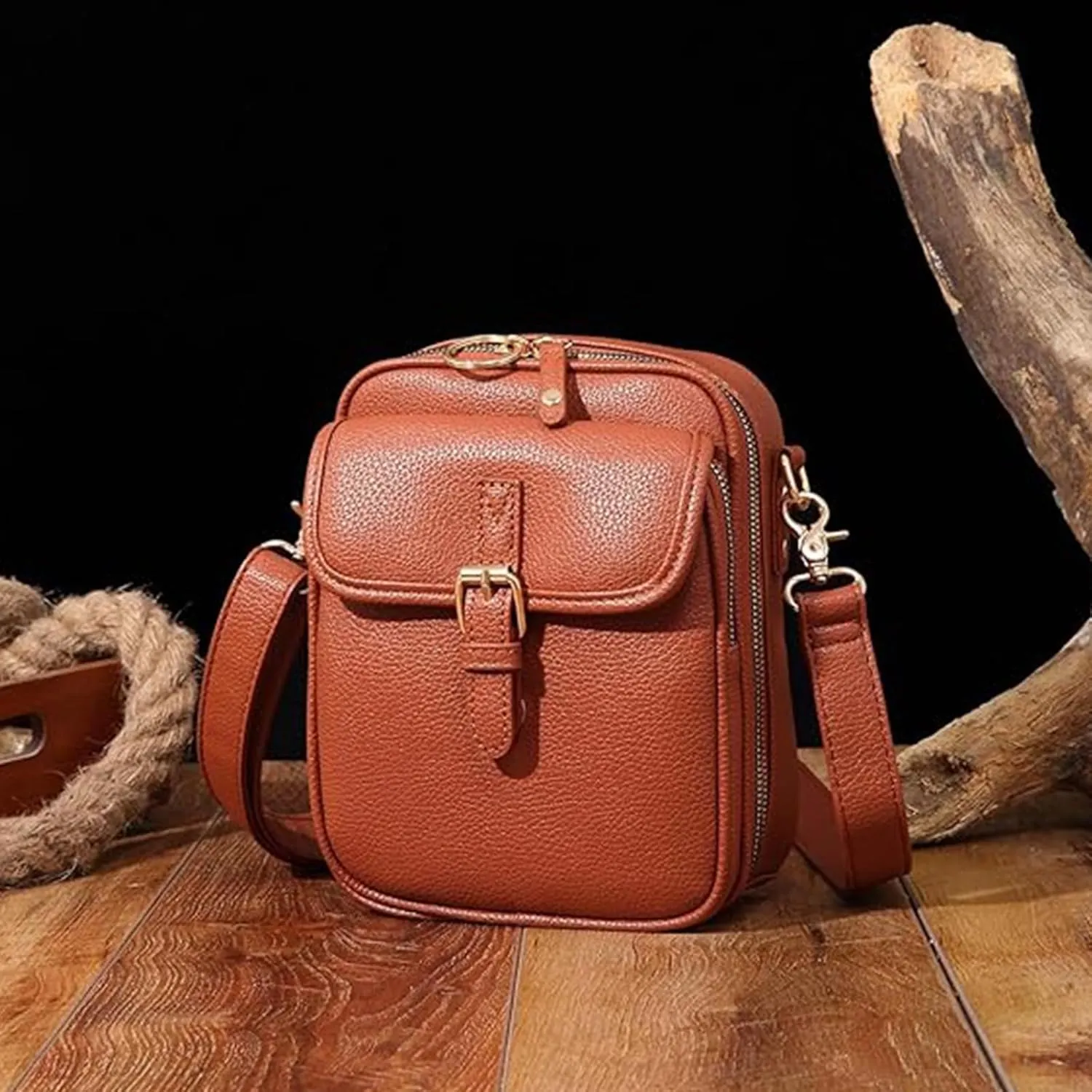 Collaboraten1 Crossbody Leather Bag, Collaborateam Urvashi Tojoyride Collaboration Shoulder Bags women, Built In Wallet