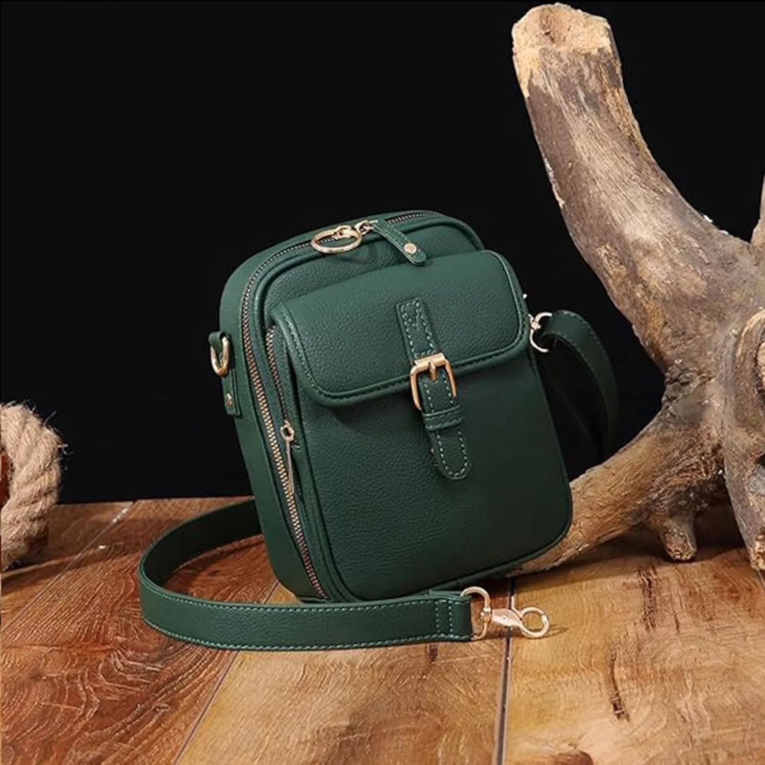 Collaboraten1 Crossbody Leather Bag, Collaborateam Urvashi Tojoyride Collaboration Shoulder Bags women, Built In Wallet