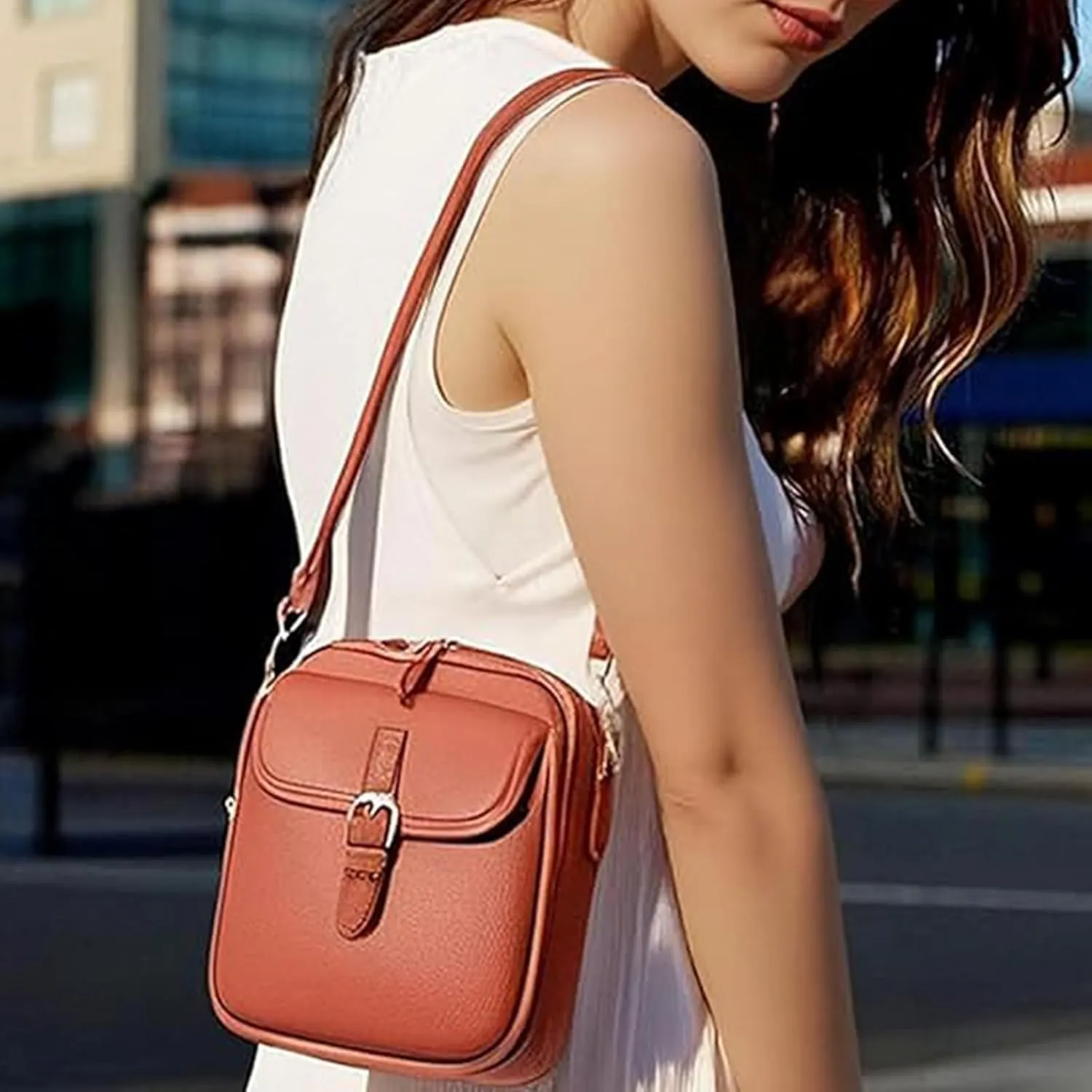 Collaboraten1 Crossbody Leather Bag, Collaborateam Urvashi Tojoyride Collaboration Shoulder Bags women, Built In Wallet