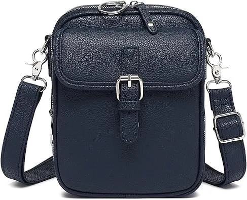 Collaboraten1 Crossbody Leather Bag, UrvashiVintage Double Layer Large Capacity Mini Cross Body Bags
