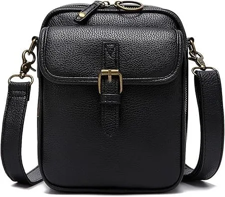 Collaboraten1 Crossbody Leather Bag, UrvashiVintage Double Layer Large Capacity Mini Cross Body Bags