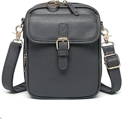Collaboraten1 Crossbody Leather Bag, UrvashiVintage Double Layer Large Capacity Mini Cross Body Bags