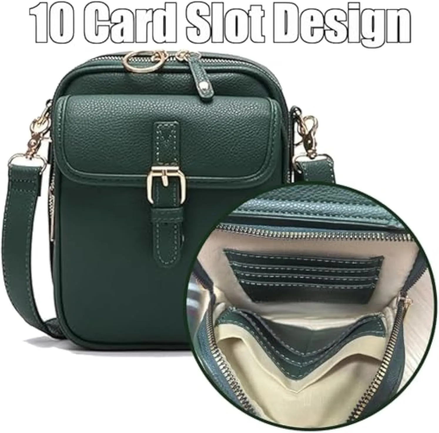 Collaboraten1 Crossbody Leather Bag, Vintage Double Urvashi Collaborateam Tojoyride Anti Theft Purse Bag Large Capacity
