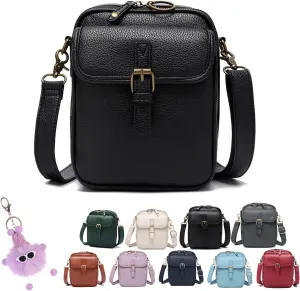 Collaboraten1 Crossbody Leather Bag, Vintage Double Urvashi Collaborateam Tojoyride Anti Theft Purse Bag Large Capacity