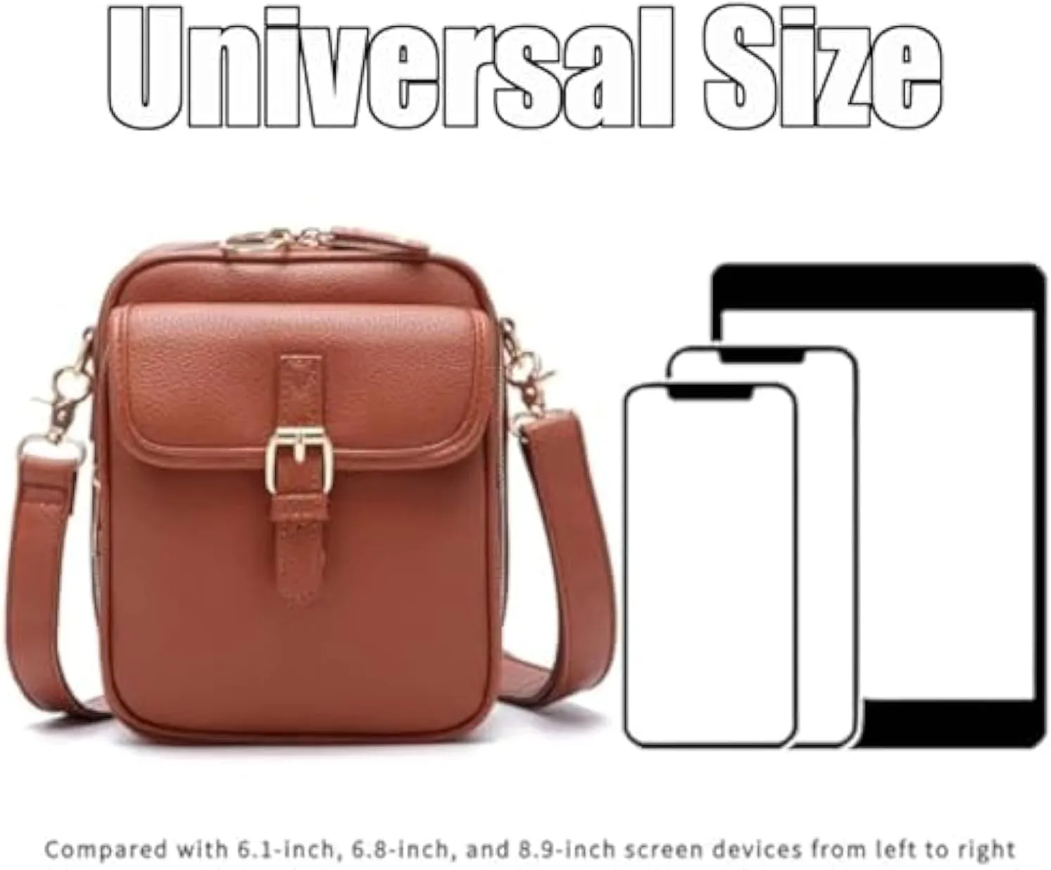 Collaboraten1 Crossbody Leather Bag, Vintage Double Urvashi Collaborateam Tojoyride Anti Theft Purse Bag Large Capacity