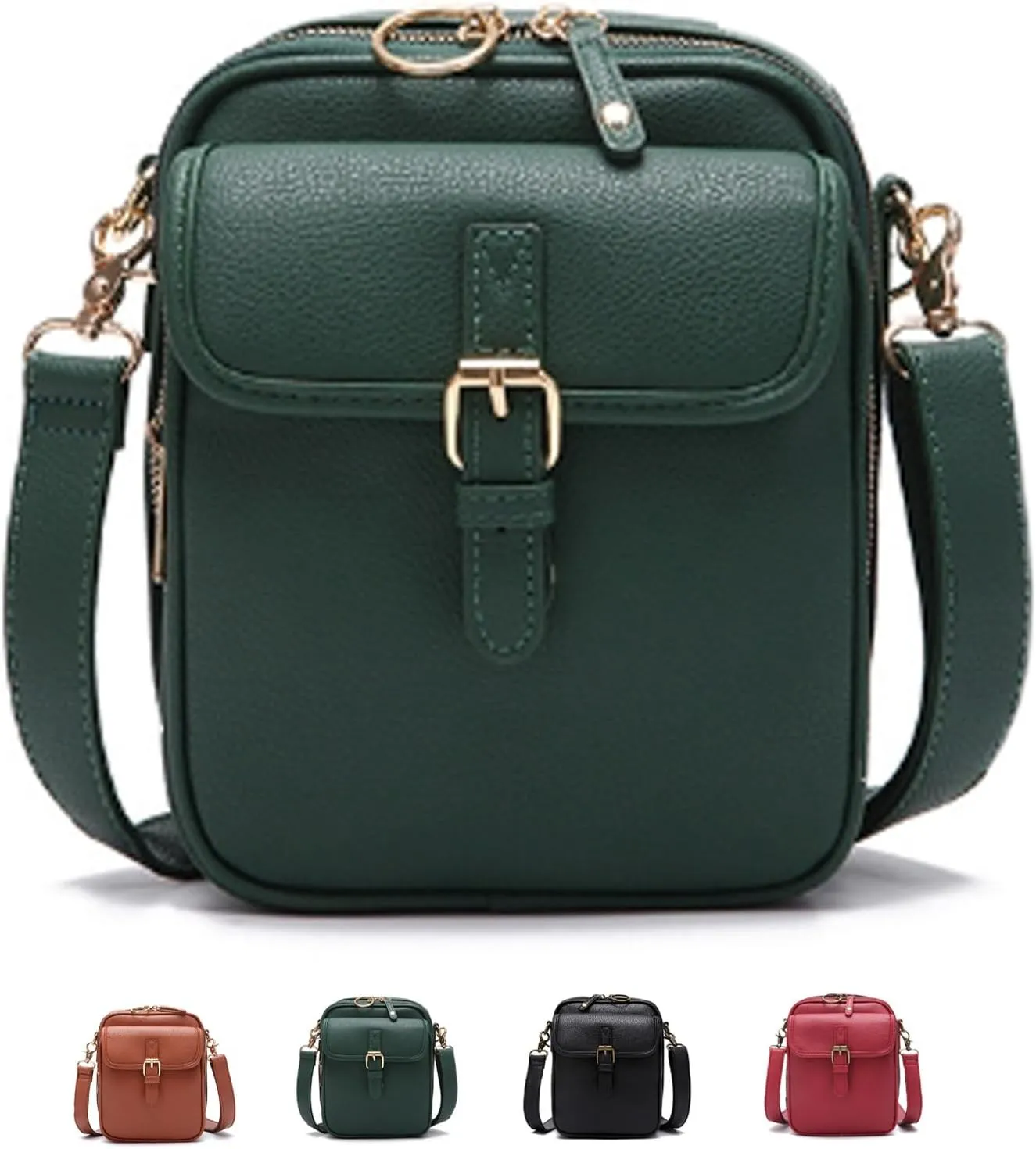 Comebybuy Purse Vintage Mini Messenger Bag, Vintage Large Capacity Messenger Bag, with 10 Card Slots