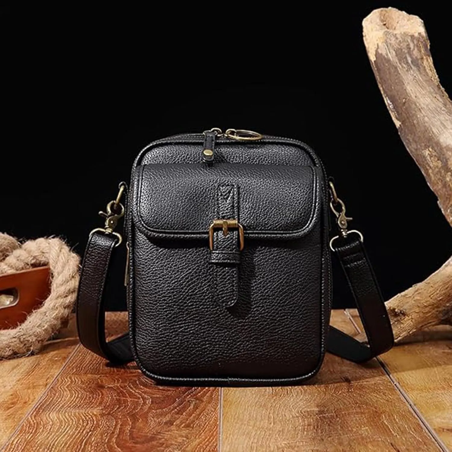 Comebybuy Vintage Large Capacity Messenger Bag, 2025 Upgrade Vintage Double Layer Large Capacity