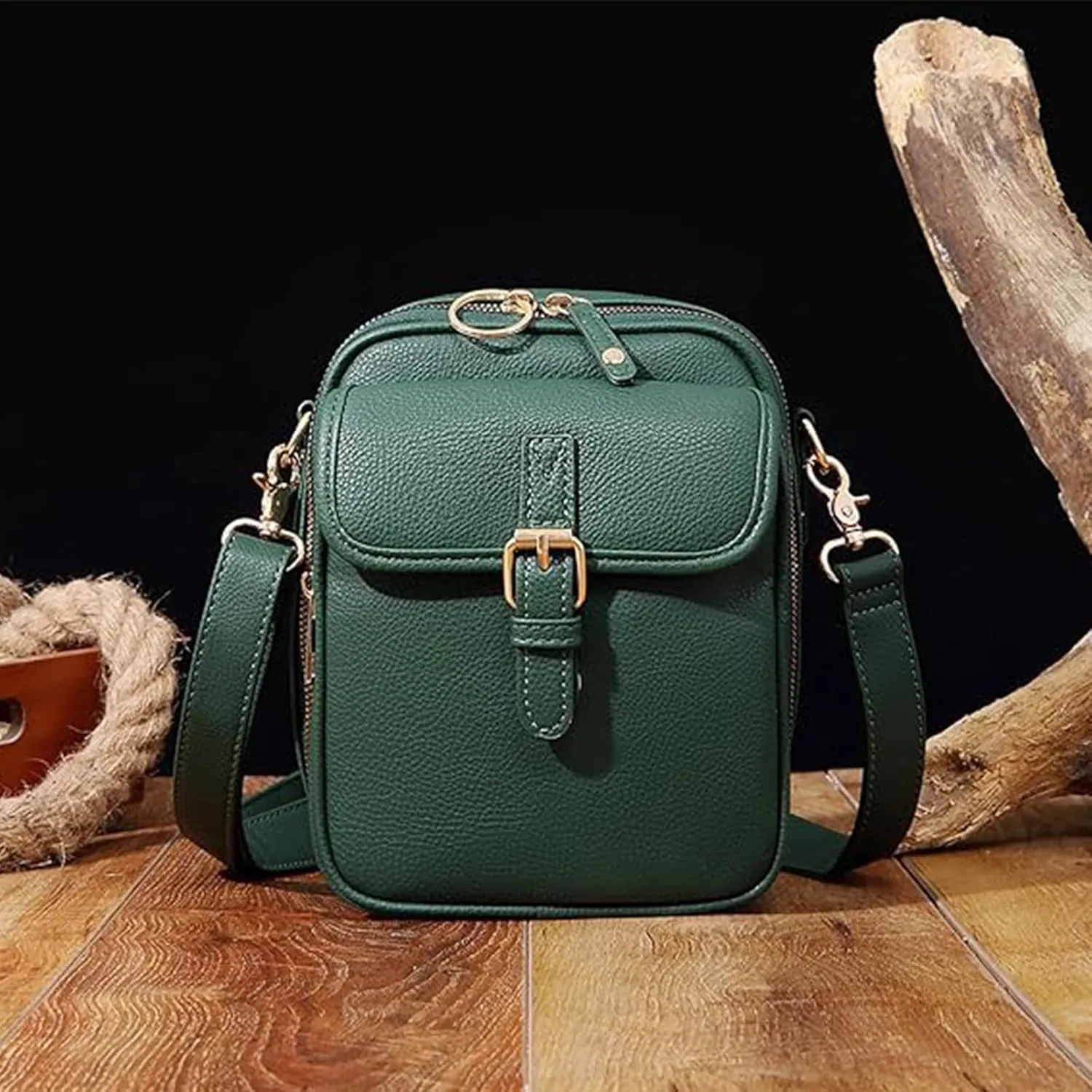 Comebybuy Vintage Large Capacity Messenger Bag, 2025 Upgrade Vintage Double Layer Large Capacity