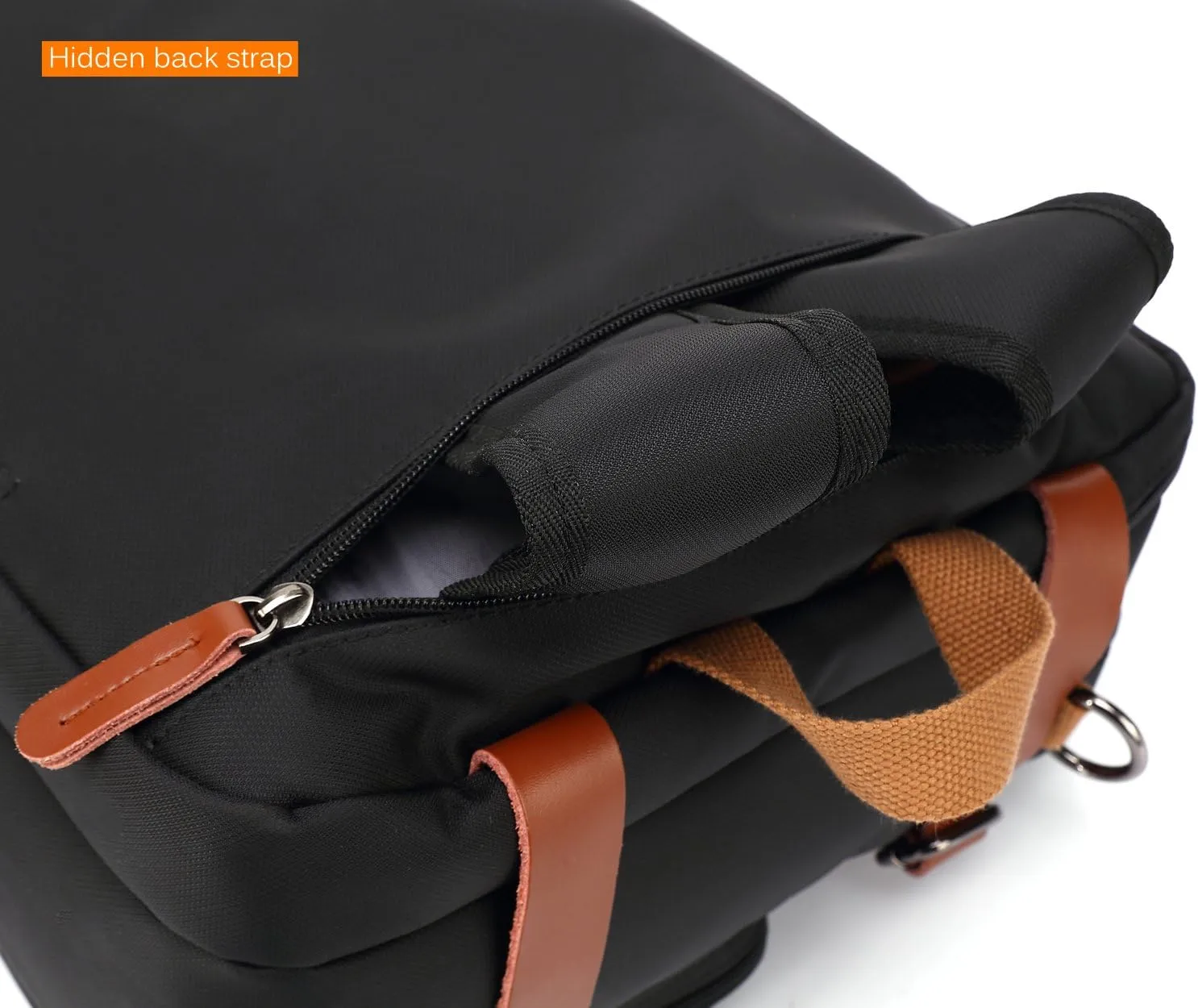 Convertible Backpack Messenger Shoulder Bag Laptop Case Handbag Business Briefcase Multi-Functional Travel Rucksack Fits 15.6 Inch Laptop for Men/Women (Black)