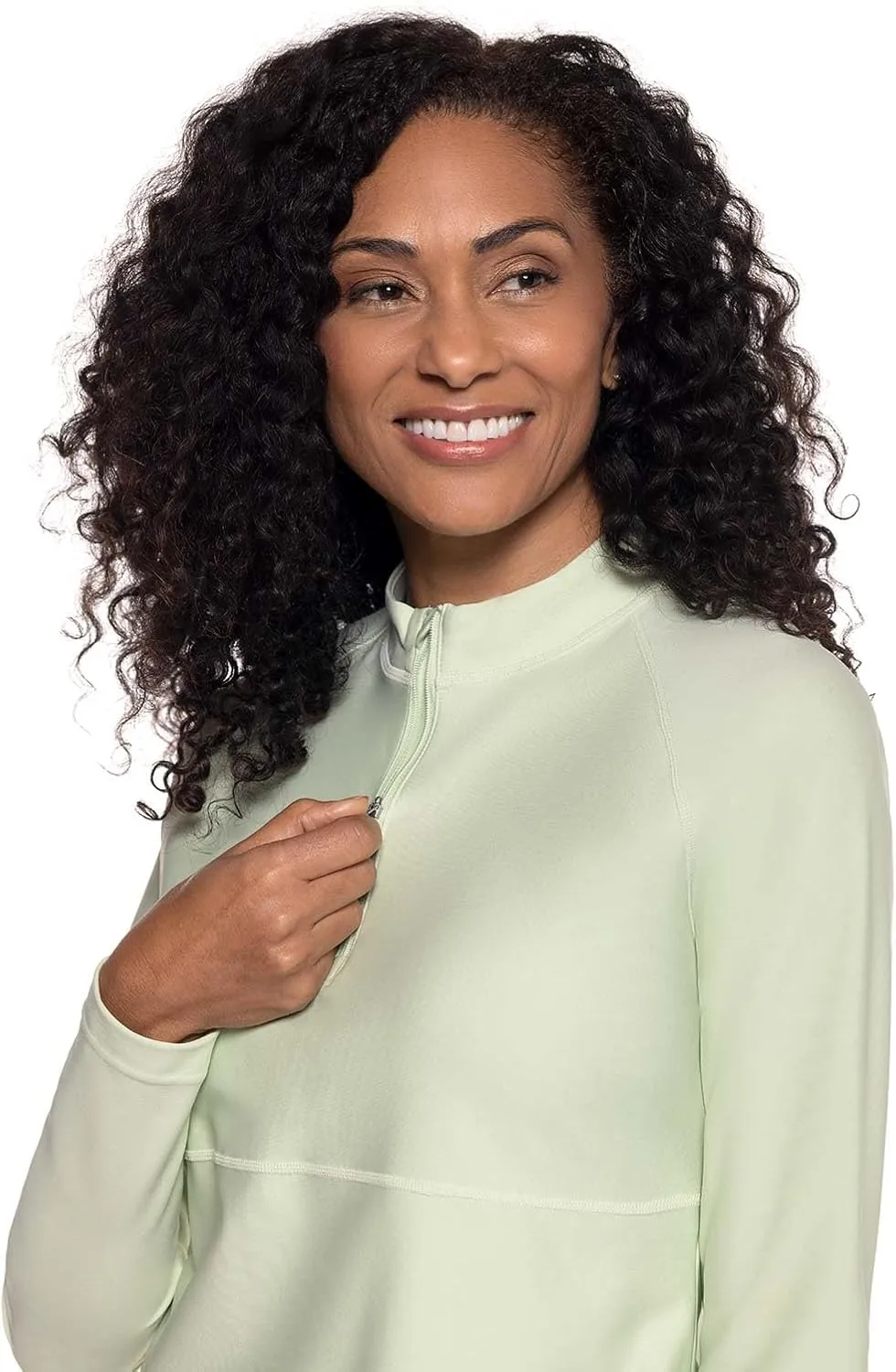 Coolibar UPF 50  Women's Lawai Ruche Swim Shirt - Sun Protective