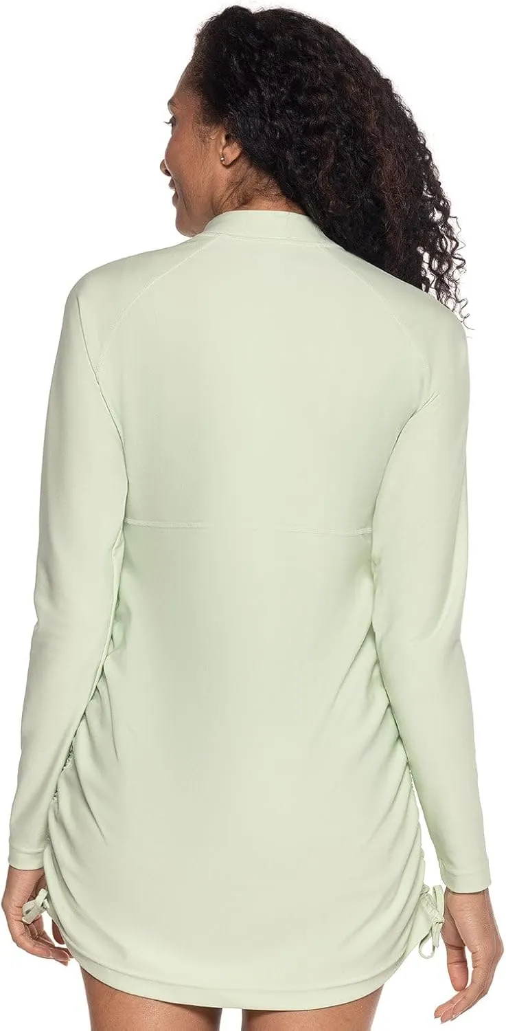 Coolibar UPF 50  Women's Lawai Ruche Swim Shirt - Sun Protective