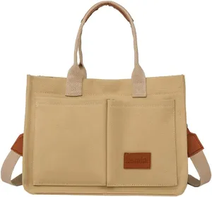 Corduroy Tote Handbags for Women Large Shoulder Crossbody Bag Casual Work Bags Hobo Messenger Bag Satchel with Multi-pocket