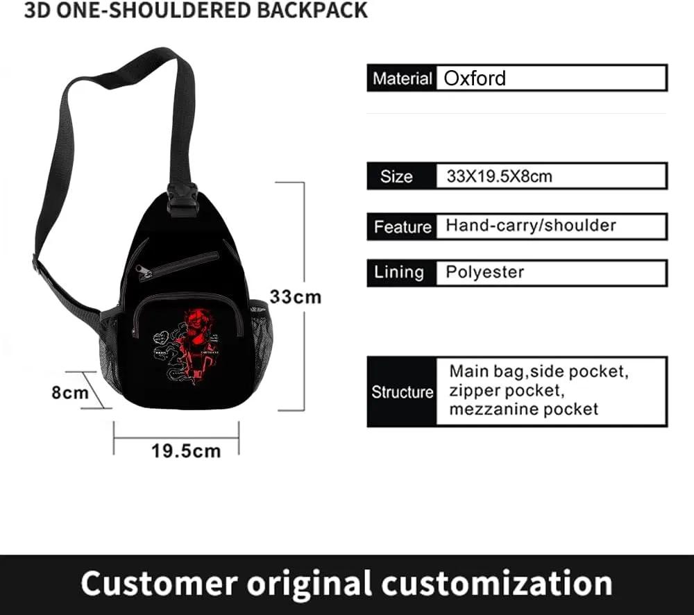 Corpse Husband Merch Backpack Adjustable Strap Bag Cosplay hree Piece travel Backpack (Suit 1)
