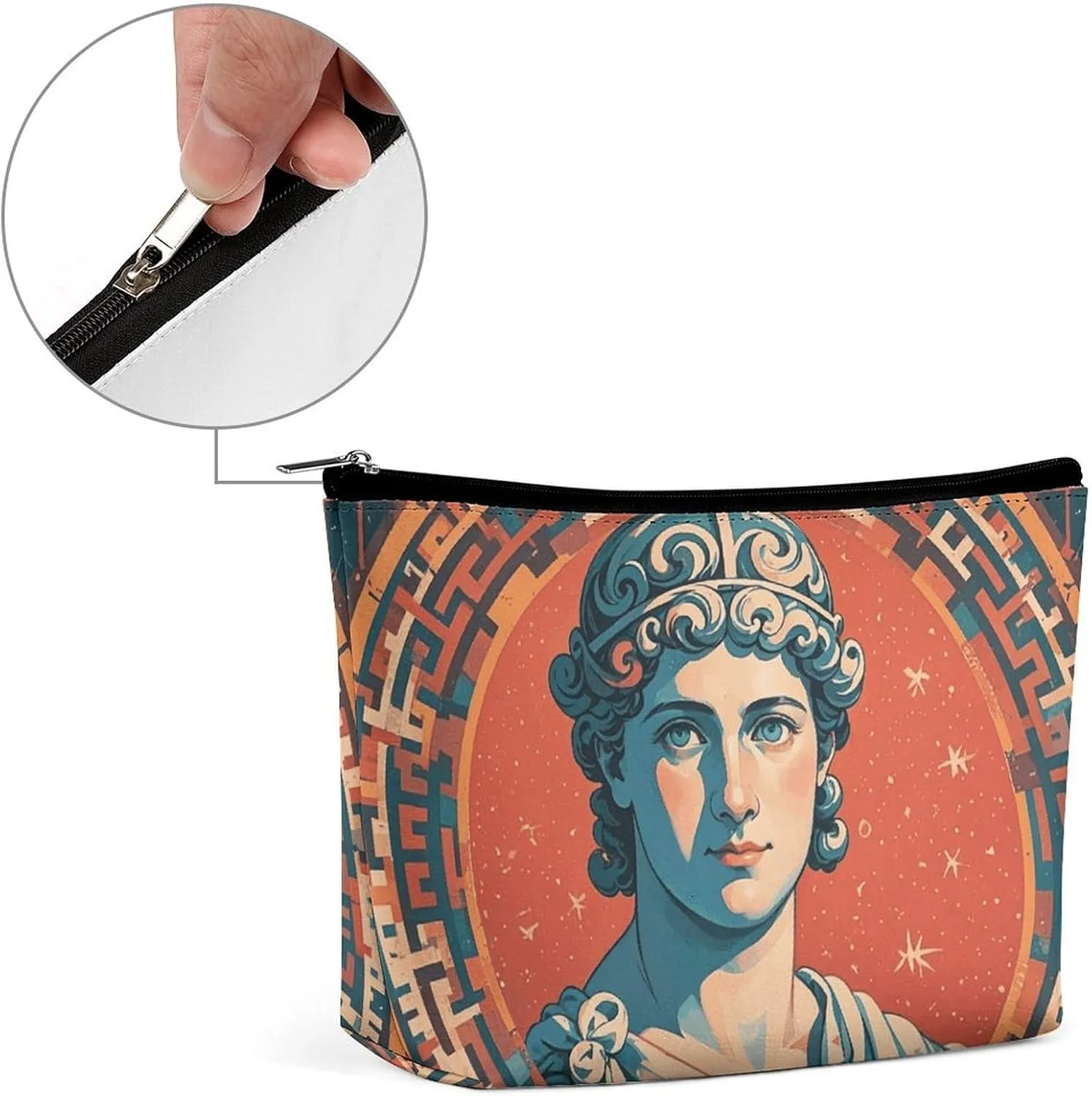Cosmetic Bag Makeup Bags for Women Portable Makeup Bag Stamped with Ancient Rome Makeup Case Travel Toiletry Bag for Travel Accessories