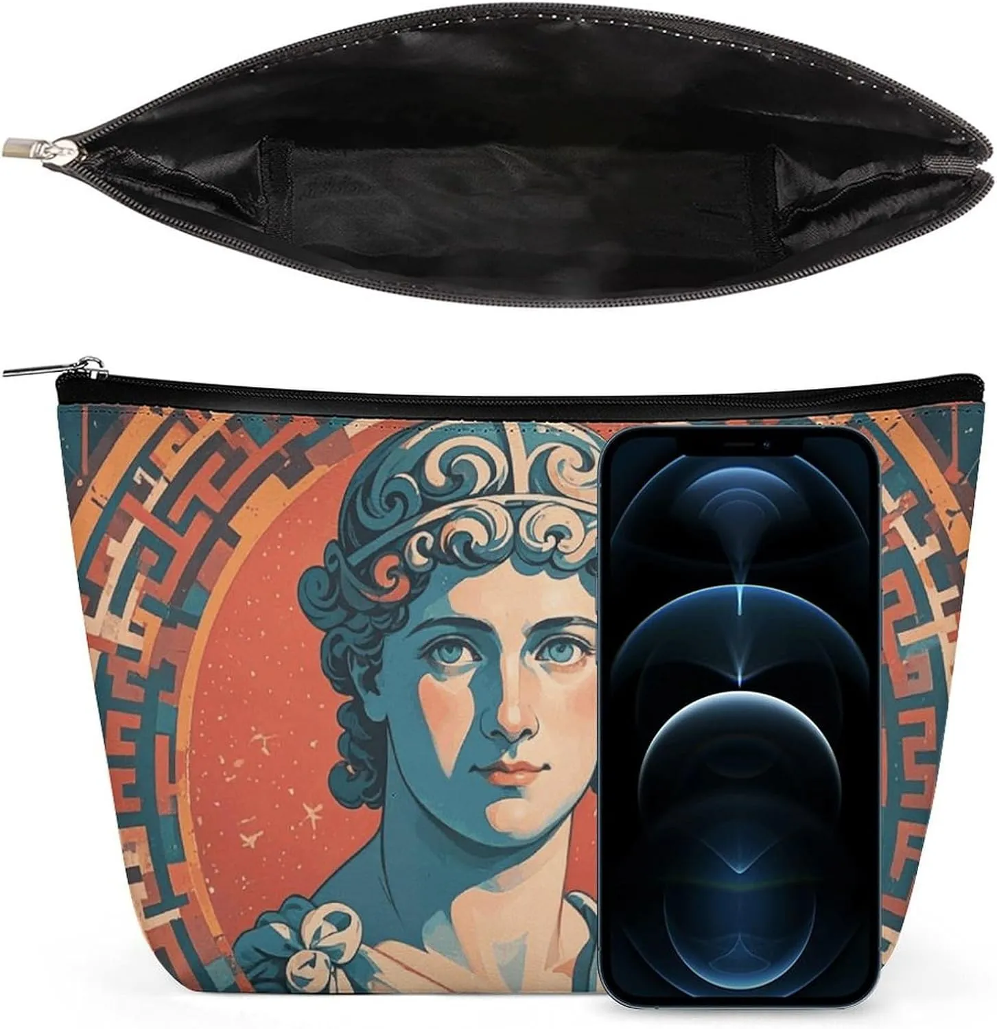 Cosmetic Bag Makeup Bags for Women Portable Makeup Bag Stamped with Ancient Rome Makeup Case Travel Toiletry Bag for Travel Accessories