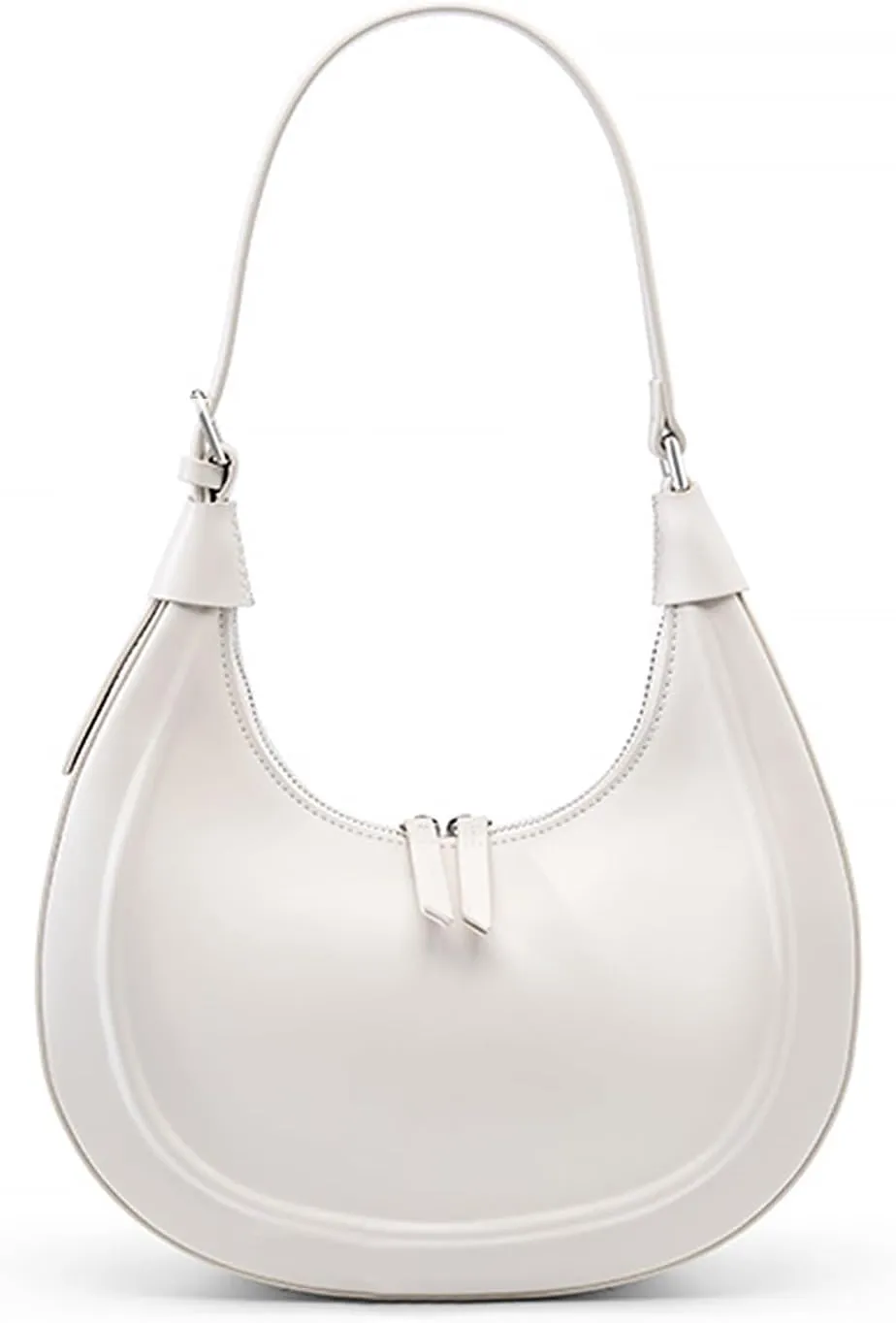 Crescent Shoulder Bags for Women, Genuine Leather Crossbody Purses, Underarm Purses with a Adjustable Strap