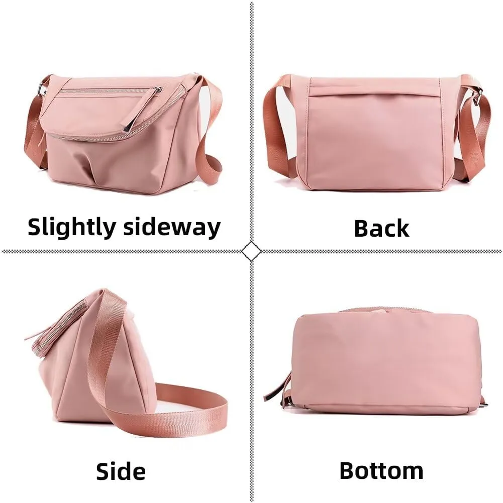 Crossbody Bag for Women Multi Pockets Shoulder Bag Nylon Waterproof Purse Lightweight Handbag Casual Travel Satchel