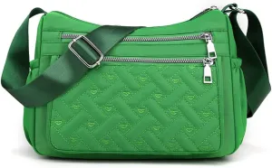 Crossbody Bag for Women Shoulder Handbag Nylon Multi-Pocket Bags Lightweight Work Travel Messenger Bag