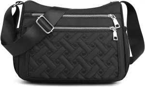 Crossbody Bag for Women Shoulder Handbag Nylon Multi-Pocket Bags Lightweight Work Travel Messenger Bag