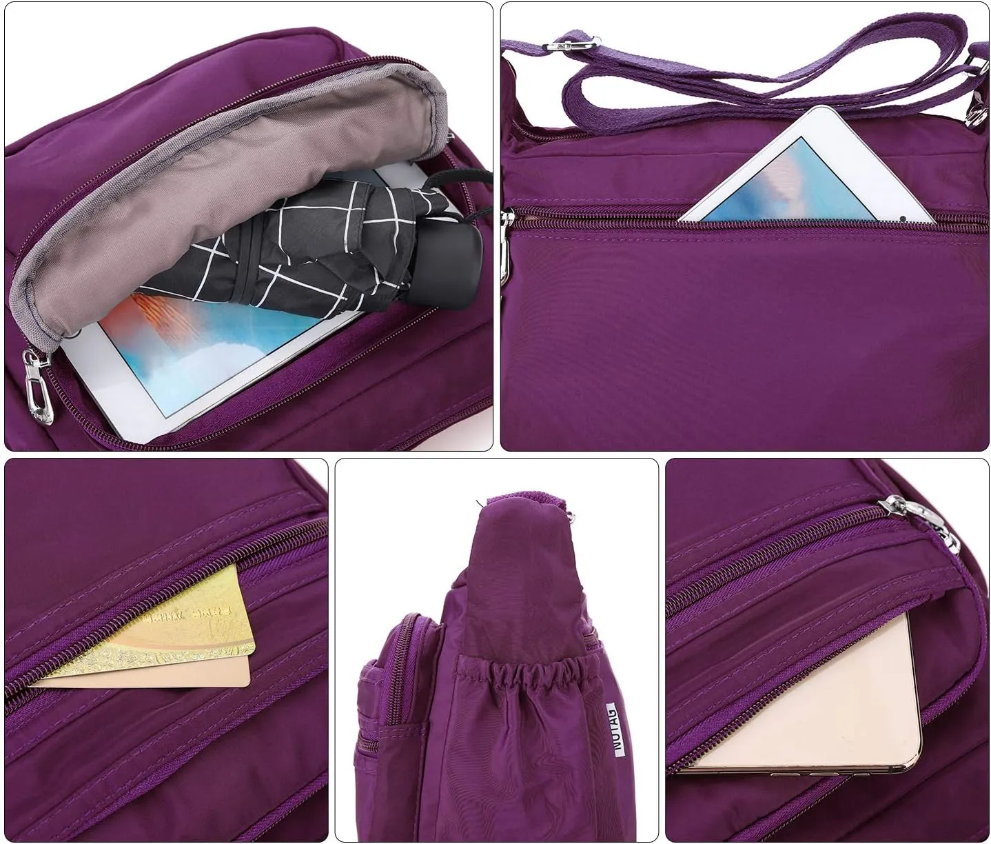 Crossbody Bag for Women Waterproof Shoulder Bag Messenger Bag Casual Nylon Purse Handbag