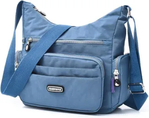 Crossbody Bag for Women with RFID Purses Multi Pocket Shoulder Bag Waterproof Purses and Handbags Pocketbooks