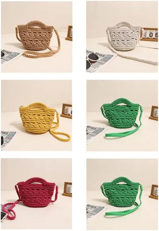 Crossbody Bags For Women Handmade Purse Shoulder Handbag Cotton Purses for Women Travel Bag with Lining Brown