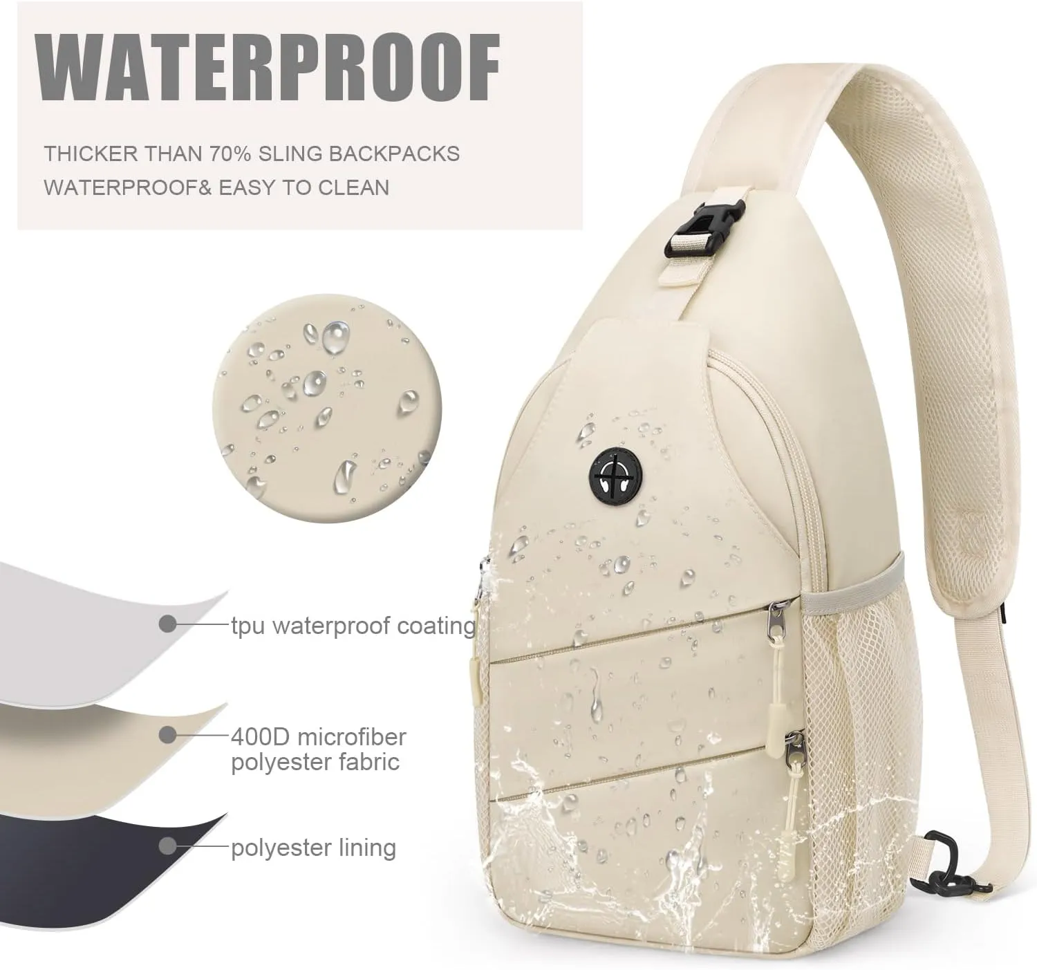 Crossbody Bags for Women Men Trendy Sling Bag Bakpack Casual Chest Bag with Convertible Shoulder Strap
