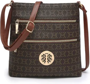 Crossbody Bags for Women Multi Pocket Crossbody Purses Trendy Vegan Leather Shoulder Handbags with Adjustable Strap