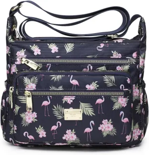 Crossbody Bags for Women Multi Pocket Shoulder Bag Waterproof Nylon Messenger Purses and Handbags