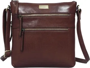 Crossbody Bags for Women – Real Leather Purses with RFID Protection, Multiple Pockets and Adjustable Strap