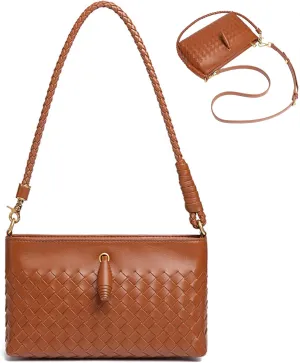 Crossbody Handbags for Women Shoulder Bags Hand Bag Women's Vegan Leather Bag Tote Bags Sling Lightweight Woven Evening Bags