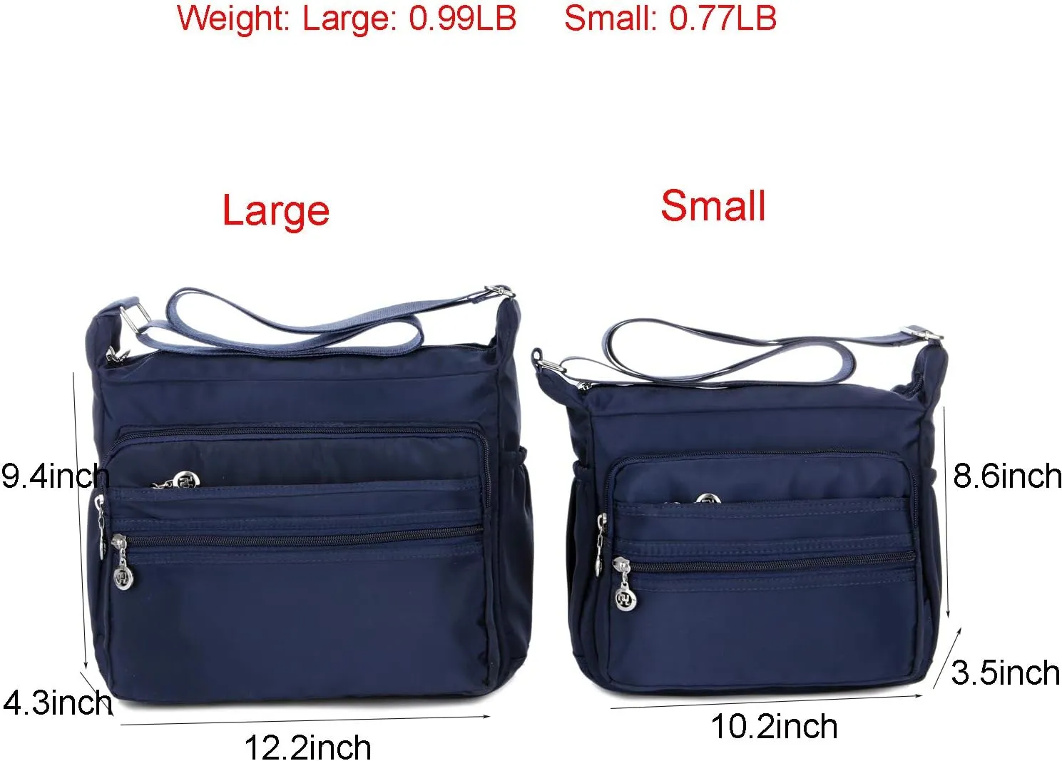 Crossbody Purses for women Multi-Pocket Nylon Shoulder Bags Lightweight Travel Purses Messenger Handbags
