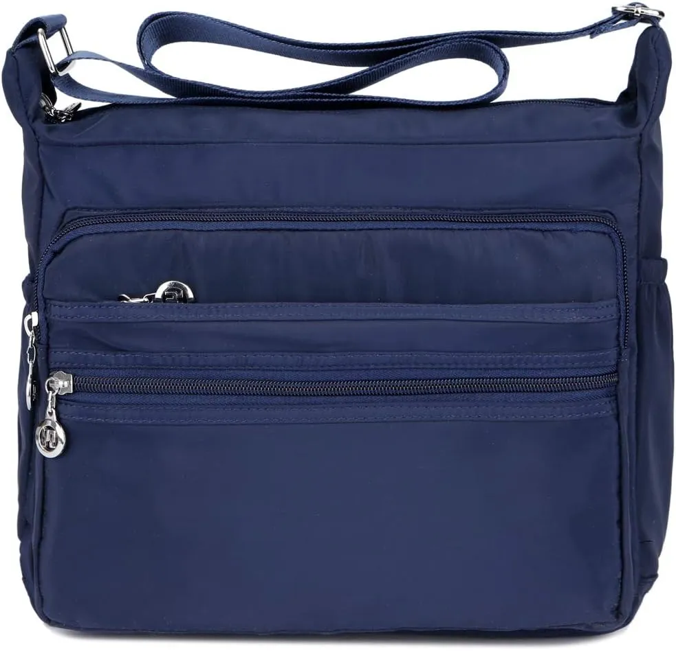 Crossbody Purses for women Multi-Pocket Nylon Shoulder Bags Lightweight Travel Purses Messenger Handbags
